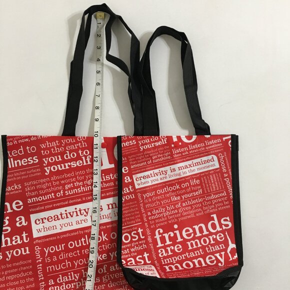 Lululemon 2 Sizes Matching Gift Bag NEW! Red Creativity is Maximized Printed - Picture 13 of 15